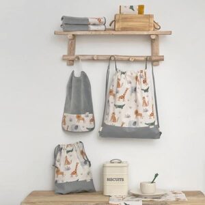 Bolsa guarderia safari gris doymon